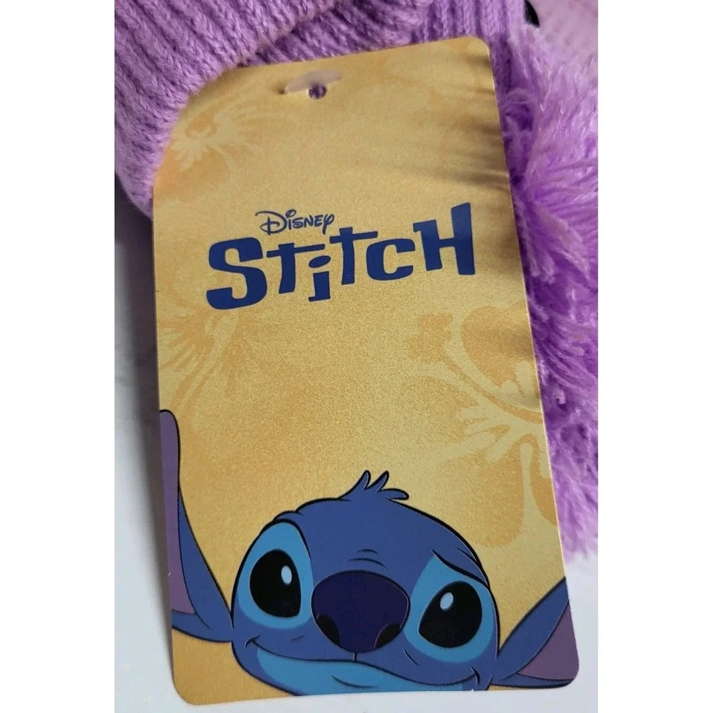 Disney Stitch & Angel 2pc‎ Kids' One Size Winter Beanie Hat and Gloves Set NWT